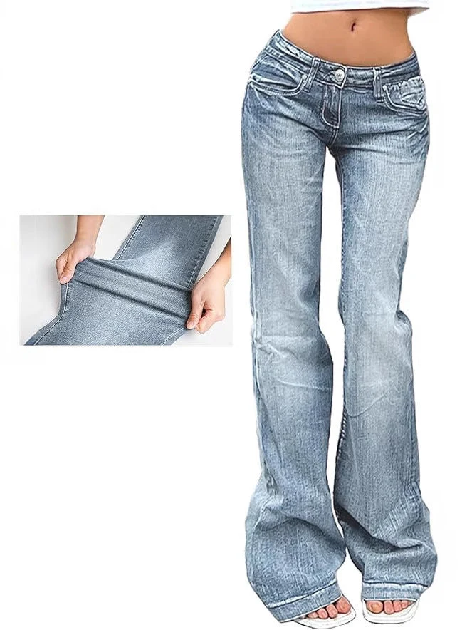 Damen Flared Jeans mit hohem Bund und Stretch - Vittorelli