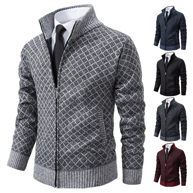 Herren stilvolle Strickjacke mit hochwertigem Zipper Nord Taschen