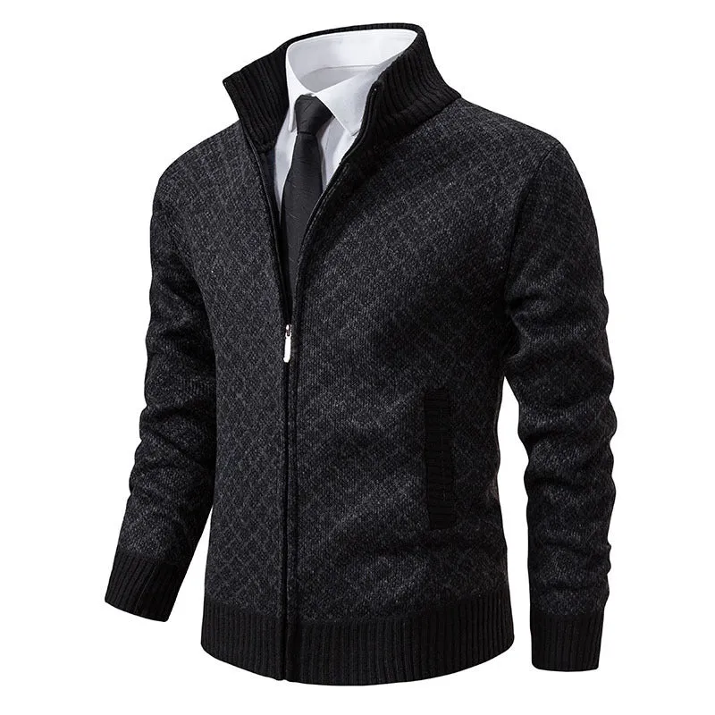 Herren stilvolle Strickjacke mit hochwertigem Zipper Nord Taschen