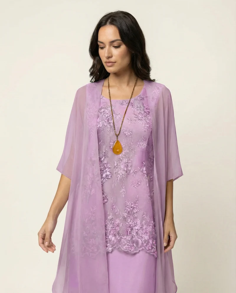 Elegantes zweiteiliges Chiffonkleid - Vittorelli