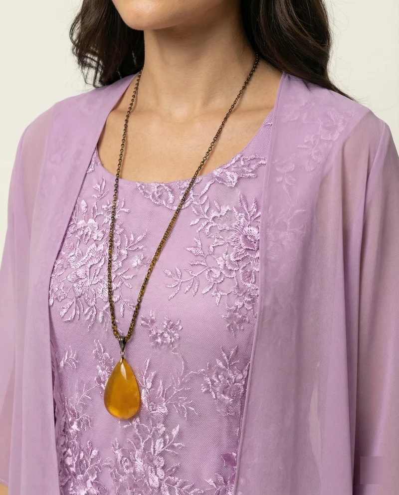 Elegantes zweiteiliges Chiffonkleid - Vittorelli