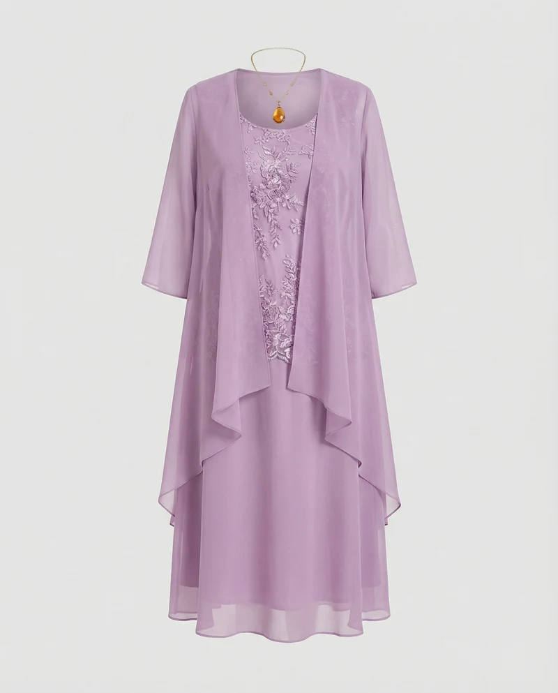 Elegantes zweiteiliges Chiffonkleid - Vittorelli