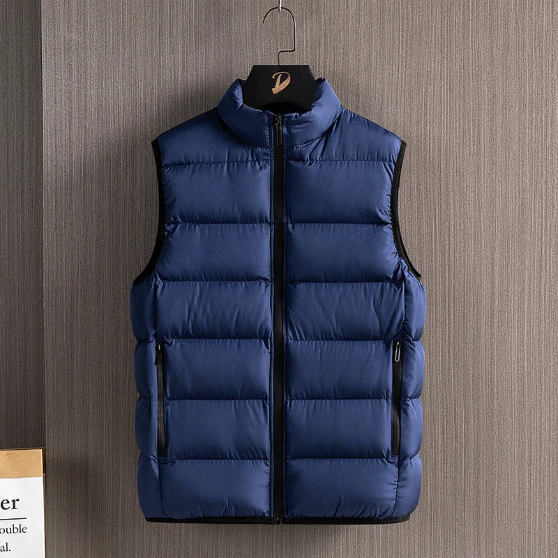 Herren Slim-Fit ultraleichte Stepp-Thermoweste mit hochschließendem Kragen und wasserabweisenden Reißverschlüssen Nord Taschen
