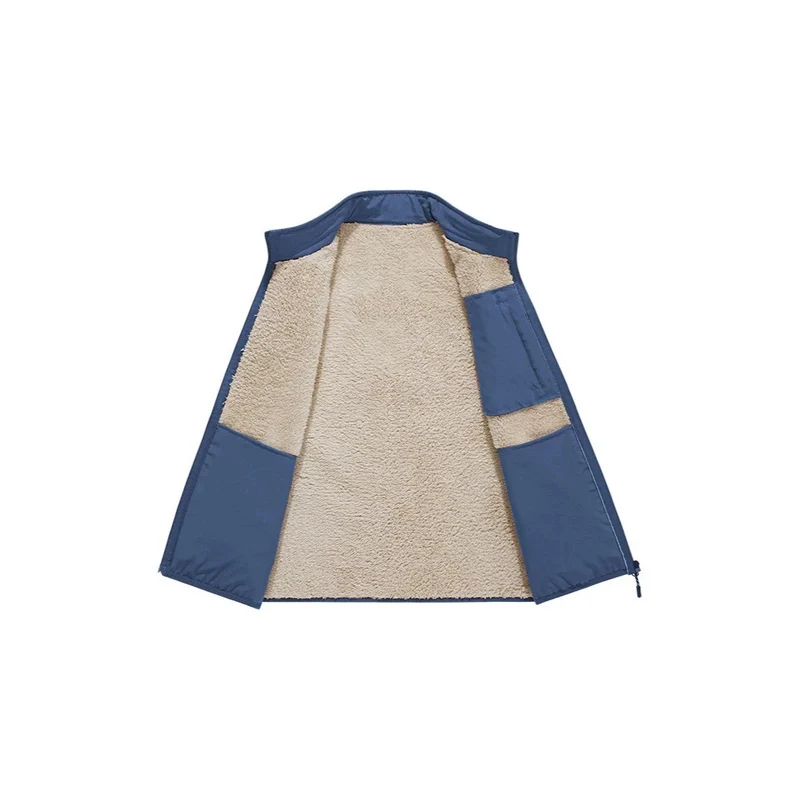 Herren Sherpa-gefütterte Softshell-Weste mit Stehkragen und Reißverschlusstaschen Nord Taschen