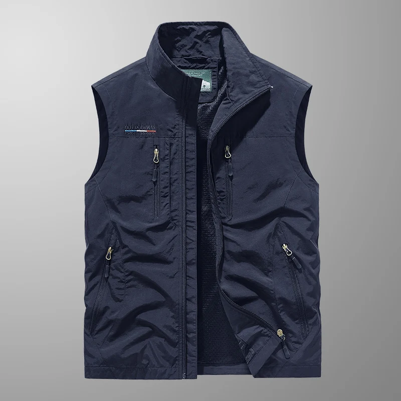 Herren Outdoor-Utility-Anglerweste mit atmungsaktivem Meshrücken und multifunktionalen Taschen Nord Taschen