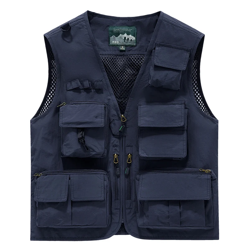 Herren Outdoor-Utility-Anglerweste mit atmungsaktivem Meshrücken und multifunktionalen Taschen Nord Taschen