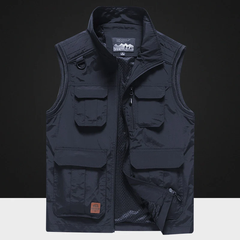 Herren Multifunktionale Outdoor-Utility‑Weste mit Mesh‑Innenfutter und Mehrfachtaschen Nord Taschen