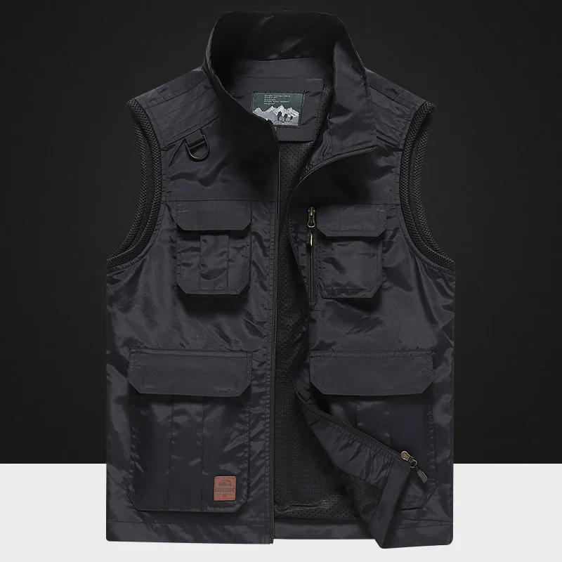 Herren Multifunktionale Outdoor-Utility‑Weste mit Mesh‑Innenfutter und Mehrfachtaschen Nord Taschen