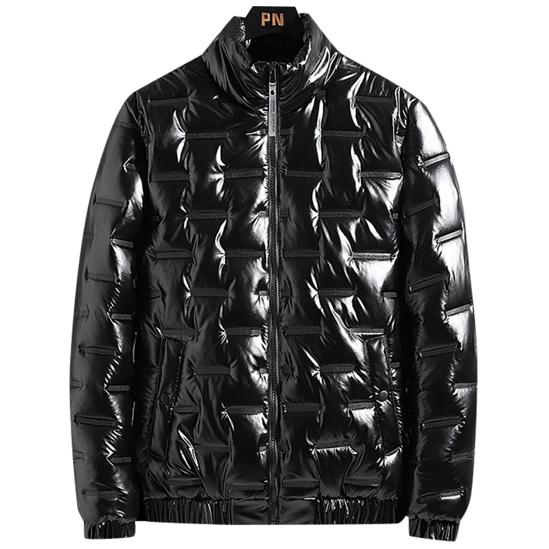 Herren Metallic-gesteppte Thermoisolierte Steppjacke mit hohem Stehkragen Nord Taschen