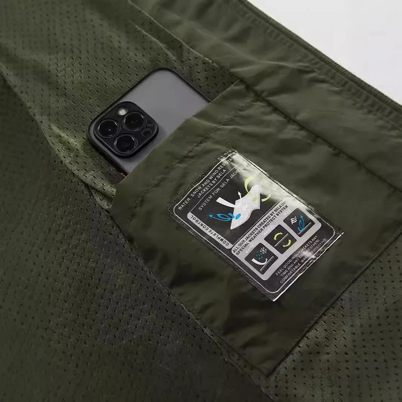 Herren Leichte Utility-Weste mit Mesh-Innenfutter, Reißverschluss und hohem Stehkragen Nord Taschen