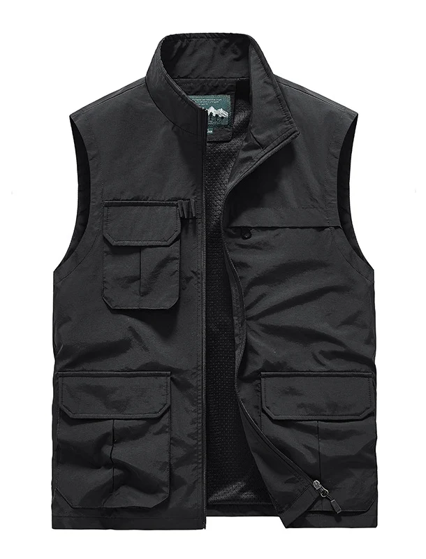 Herren Leichte Reise-Utility-Weste mit Mesh-Innenfutter und Mehrfachtaschen Nord Taschen
