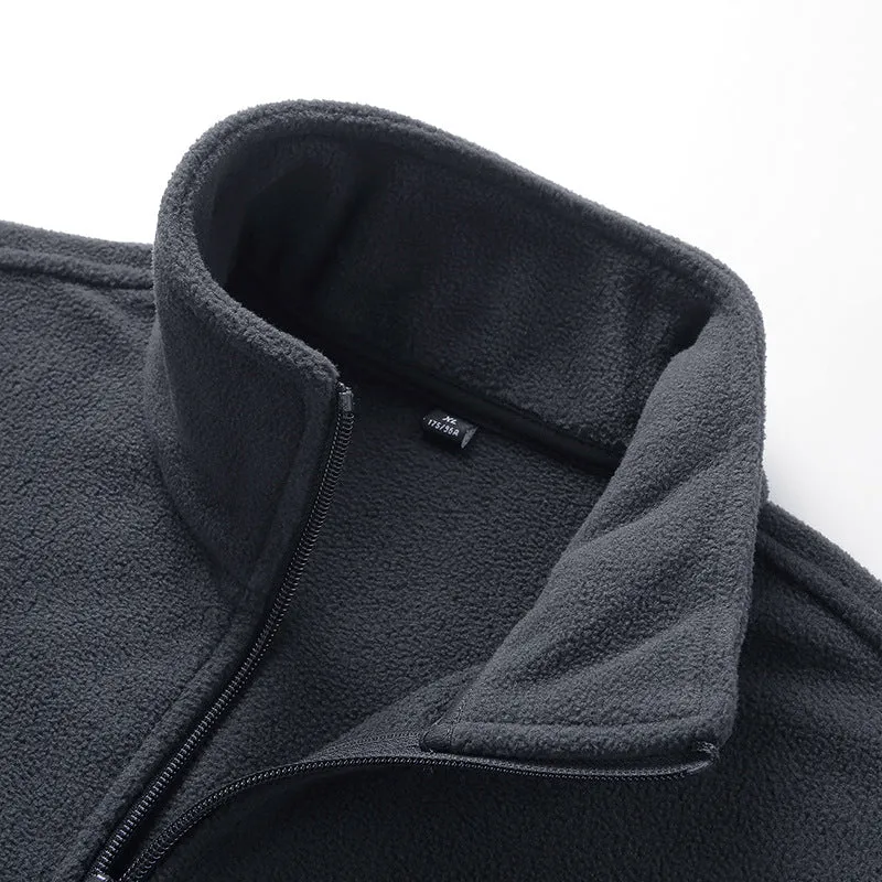 Herren Leichte Microfleece-Outdoorweste mit hochschließendem Stehkragen und verdecktem Reißverschluss Nord Taschen