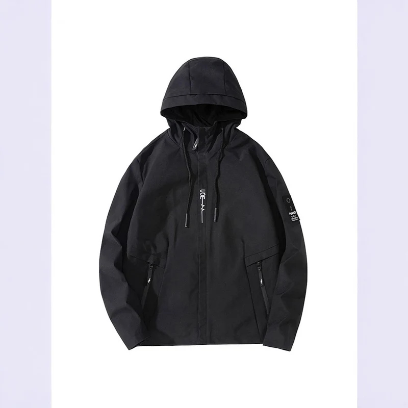 Herren Leichte Kapuzen-Softshelljacke im urbanen Utility-Stil mit verstellbarer Kapuze und verdecktem Reißverschluss Nord Taschen