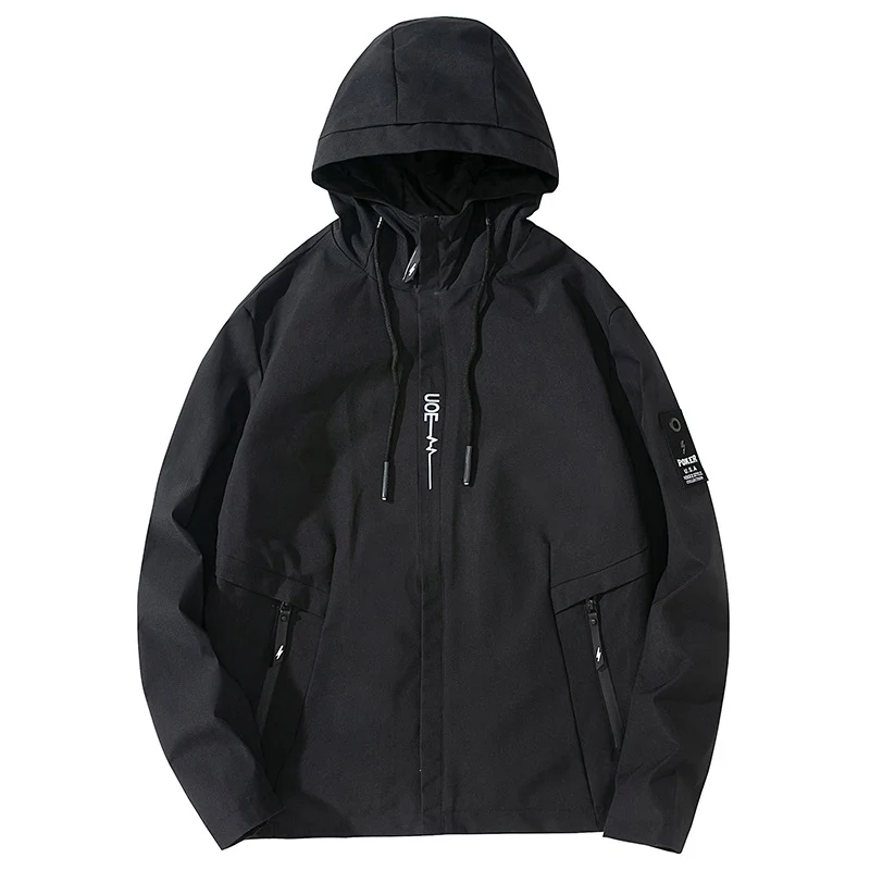 Herren Leichte Kapuzen-Softshelljacke im urbanen Utility-Stil mit verstellbarer Kapuze und verdecktem Reißverschluss Nord Taschen
