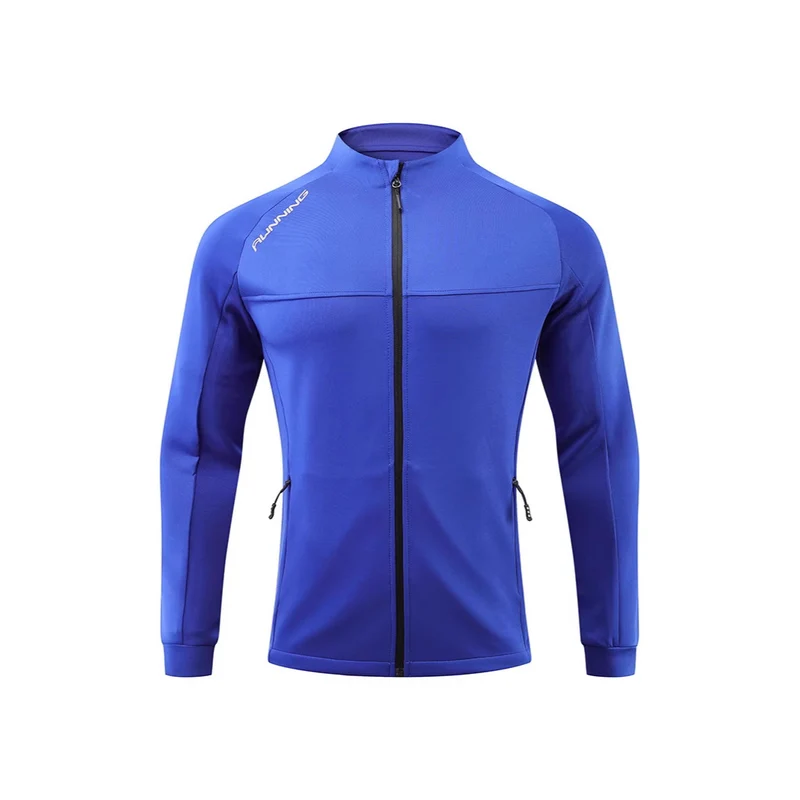 Herren Lauf-Trainingsjacke mit windabweisendem Stretch, Slim-Fit und Reißverschlusstaschen Nord Taschen