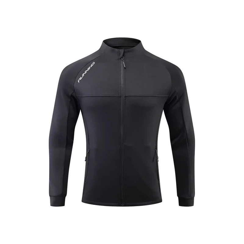 Herren Lauf-Trainingsjacke mit windabweisendem Stretch, Slim-Fit und Reißverschlusstaschen Nord Taschen