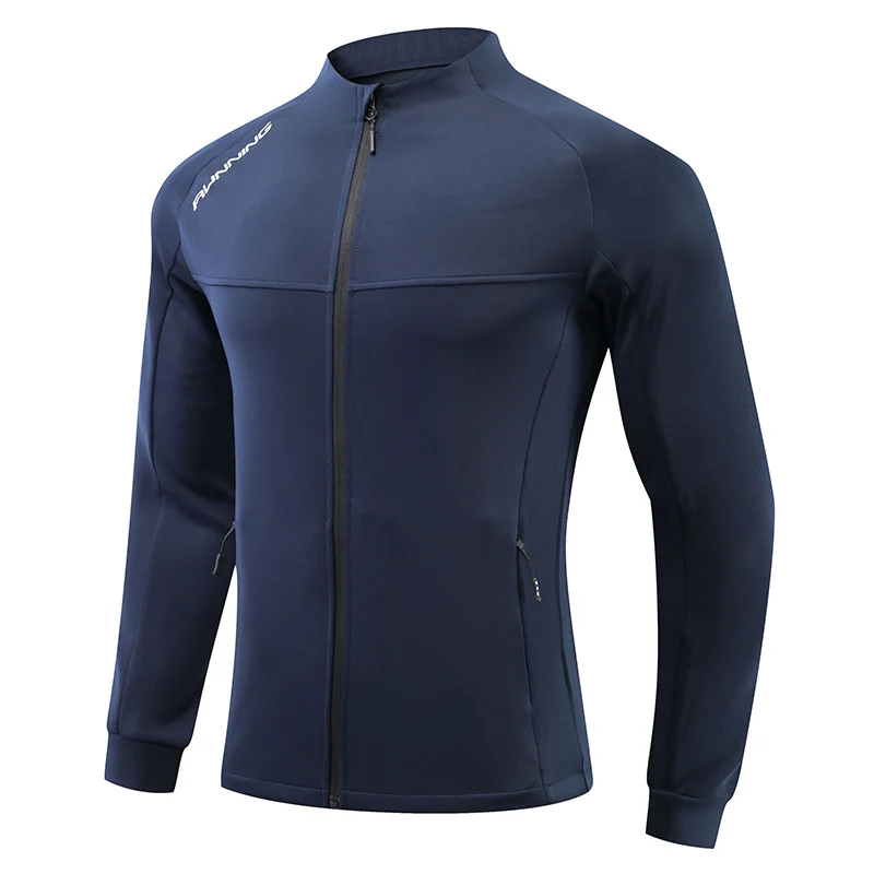 Herren Lauf-Trainingsjacke mit windabweisendem Stretch, Slim-Fit und Reißverschlusstaschen Nord Taschen