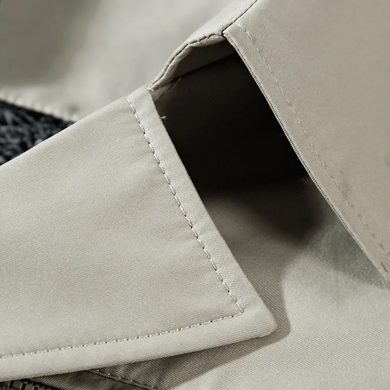 Herren Kurzmantel mit Teddy-Innenfutter, Reverskragen und Eingrifftaschen Nord Taschen