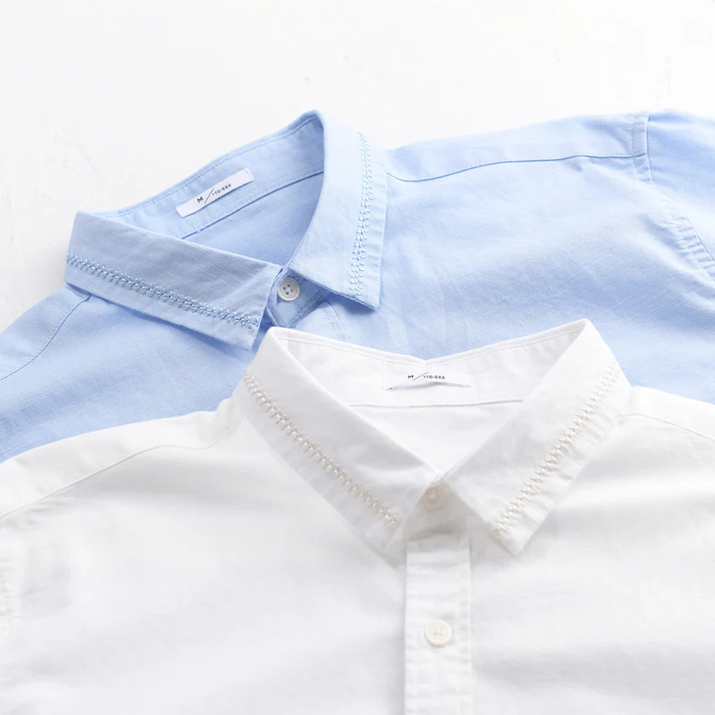 Herren Leichtes Baumwollhemd mit Lagen‑Look und Kentkragen Nord Taschen