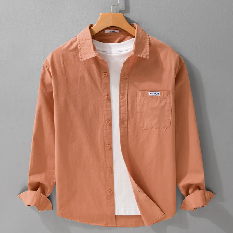 Herren Leichtes Baumwoll-Overshirt mit Brusttasche, Soft‑Touch und Relaxed-Schnitt Nord Taschen