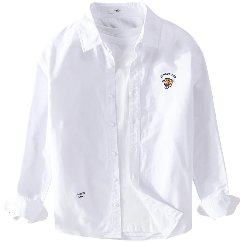 Herren Leichtes Baumwoll-Overshirt im Layering-Look mit Logostickerei und Kentkragen Nord Taschen