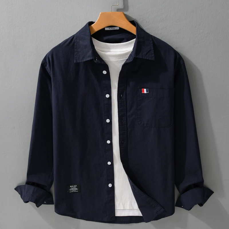 Herren Leichtes Baumwoll-Overshirt im Hemdjackenstil mit Brusttasche und Soft‑Touch Nord Taschen