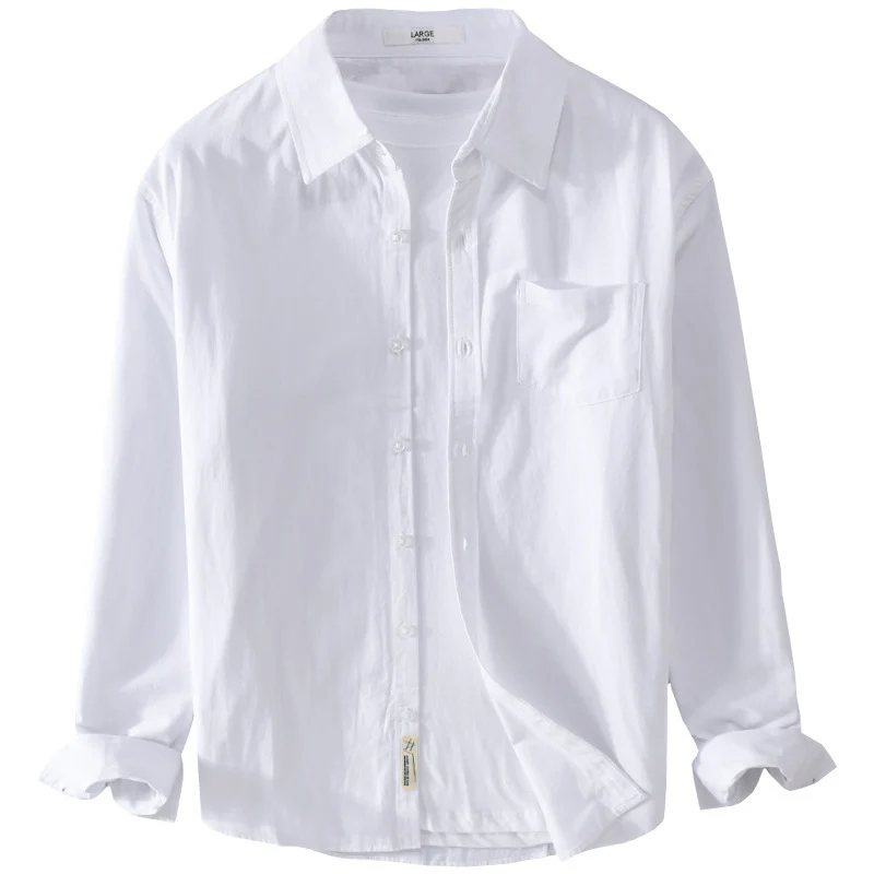 Herren Leichtes Baumwoll‑Leinen Overshirt mit Brusttasche und Relaxed‑Fit Nord Taschen