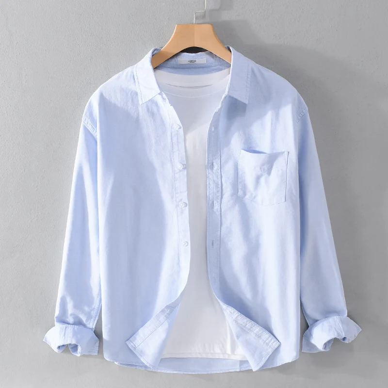 Herren Lässiges Baumwoll-Layering-Overshirt mit Kentkragen, Brusttasche und softem Twill-Finish Nord Taschen