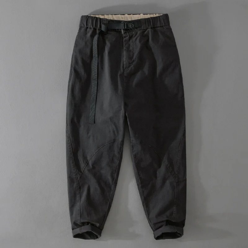 Herren Lässige Tapered‑Cargohose mit elastischem Bund und integriertem Webbing‑Gürtel Nord Taschen