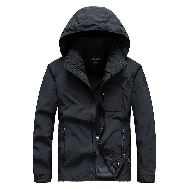 Herren Kapuzen-Softshelljacke mit Mesh-Innenfutter und multifunktionalen Reißverschlusstaschen Nord Taschen