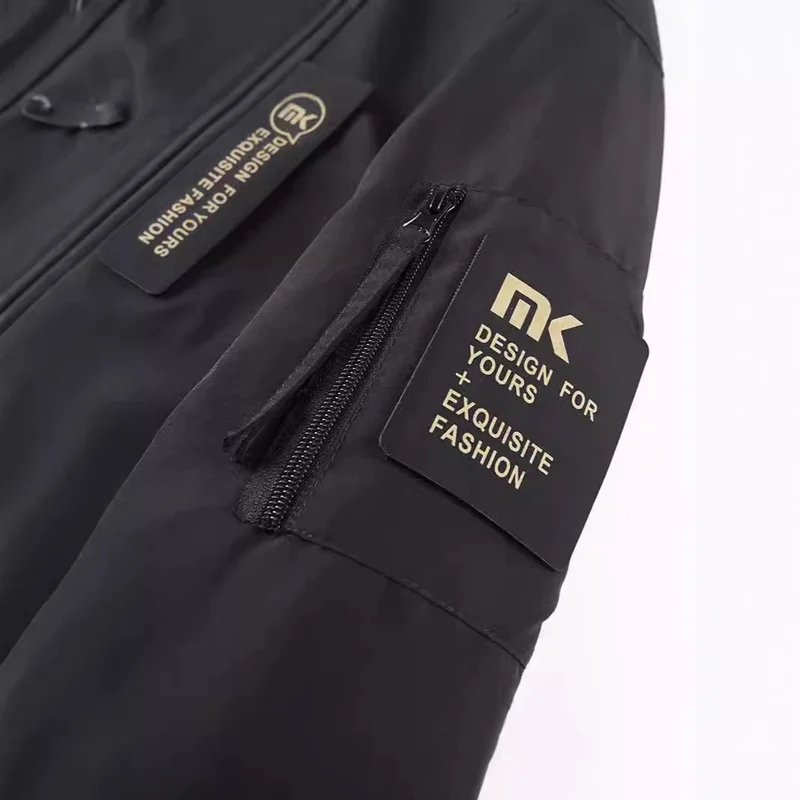 Herren Kapuzen-Fieldjacke mit Camouflage-Netzfutter und wasserabweisender Utility-Außenlage Nord Taschen