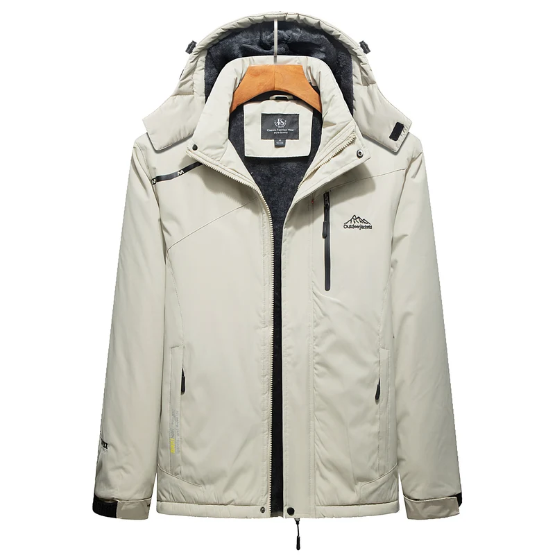 Herren Isolierte Winterparka mit Teddyfutter, Kapuze und wasserabweisender Außenhülle Nord Taschen