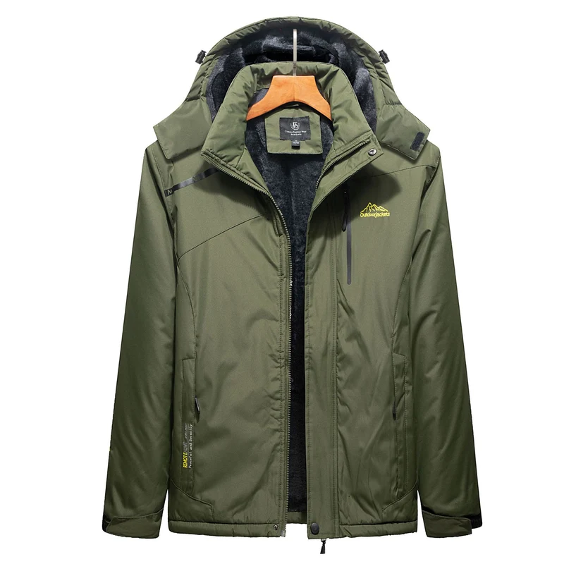 Herren Isolierte Winterparka mit Teddyfutter, Kapuze und wasserabweisender Außenhülle Nord Taschen