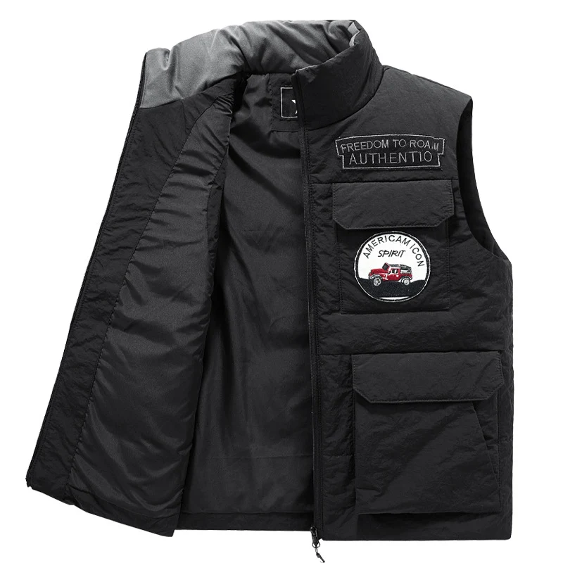 Herren Gepolsterte Utility-Weste mit Mehrfach-Taschen und Badge‑Patches Nord Taschen