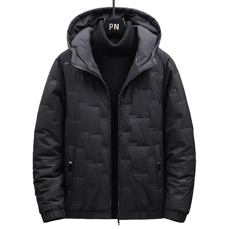 Herren Gefütterte Steppjacke mit Kapuze und geometrischer Steppung Nord Taschen