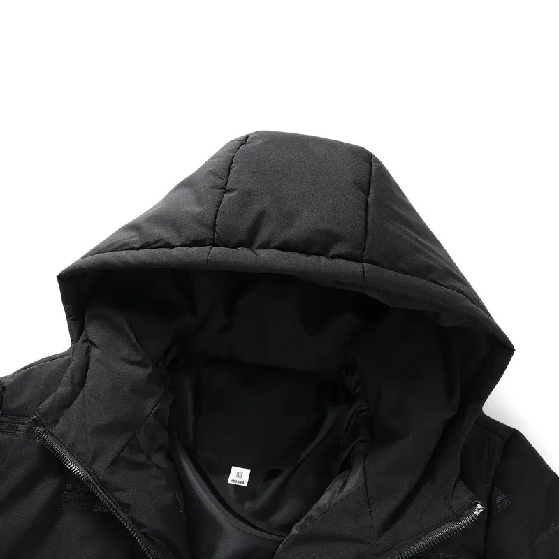 Herren Gefütterte Steppjacke mit Kapuze und geometrischer Steppung Nord Taschen