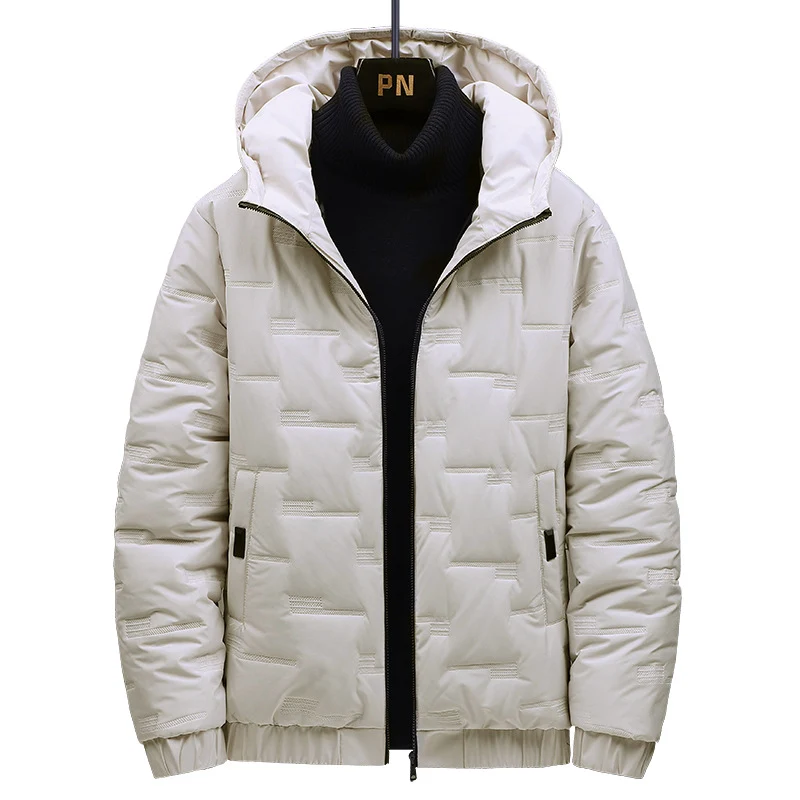 Herren Gefütterte Steppjacke mit Kapuze und geometrischer Steppung Nord Taschen