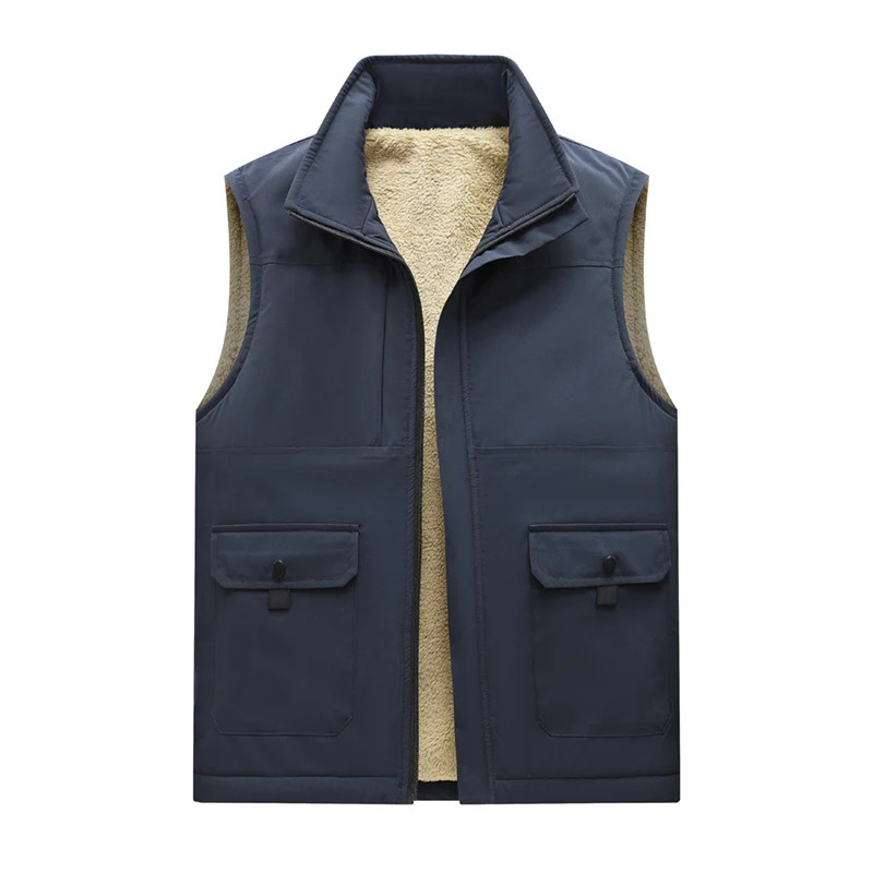 Herren Gefütterte Outdoor‑Utilityweste mit Teddy‑Inlay und Frontklappentaschen Nord Taschen