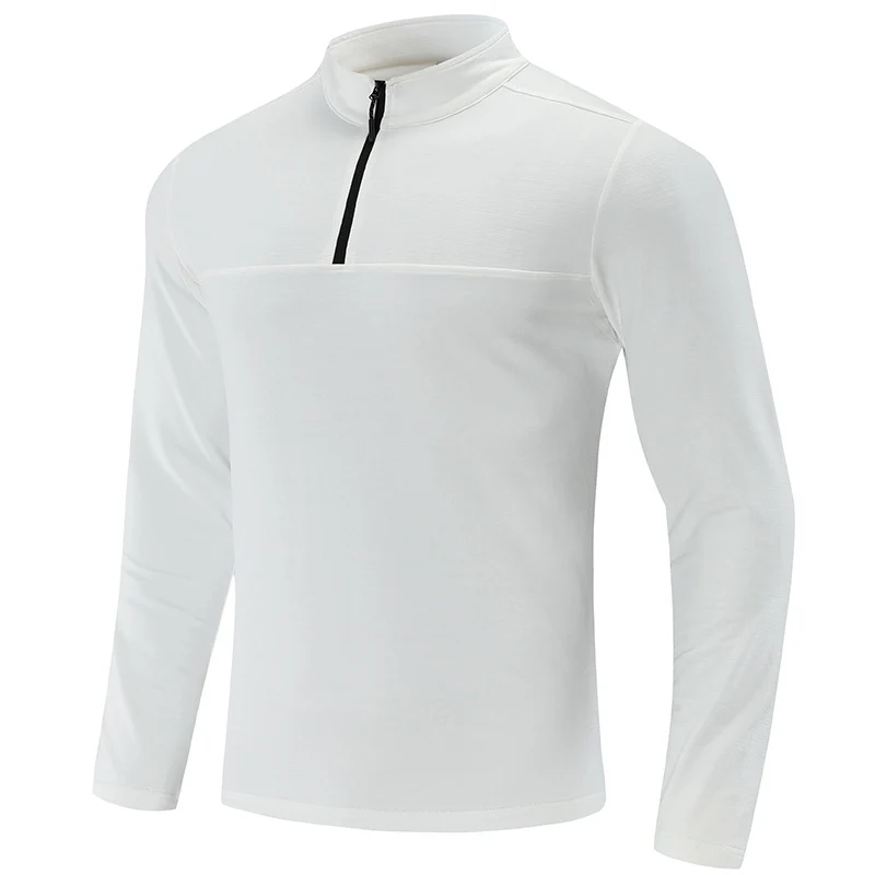 Herren Funktions-Halbzip-Langarmshirt mit Stehkragen und atmungsaktivem Stretchmaterial Nord Taschen