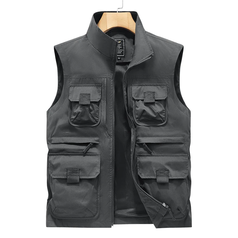 Herren Fotografen- und Outdoor-Utilityweste mit vielen Multifunktionstaschen und durchgehendem Reißverschluss Nord Taschen