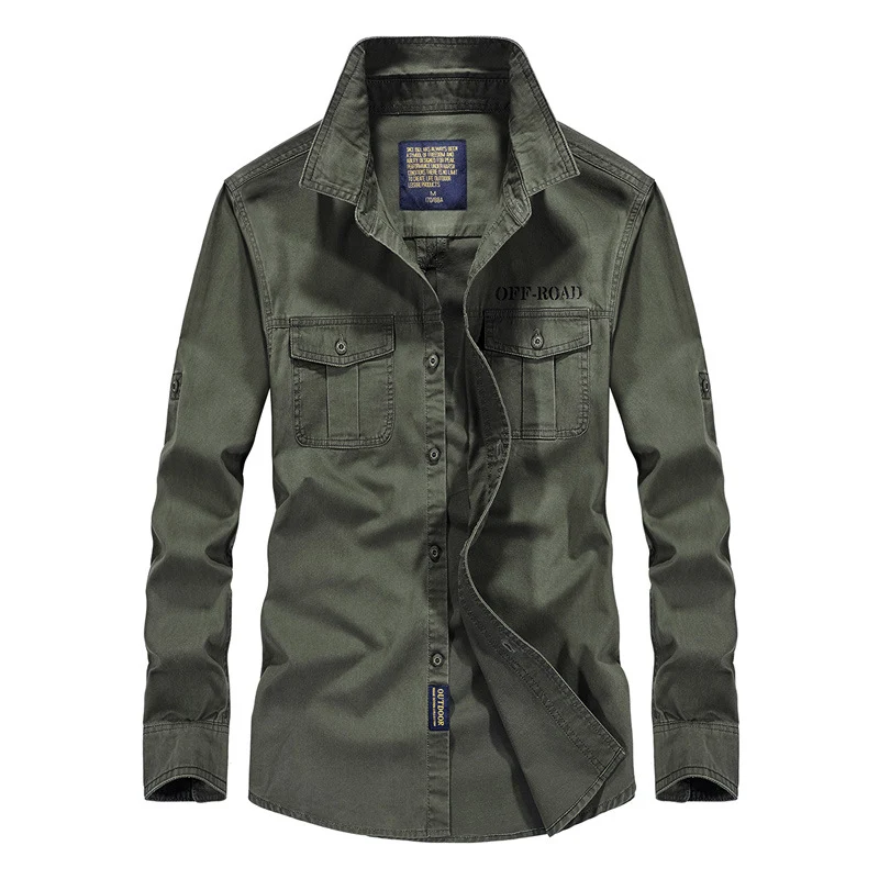 Herren Field-Hemdjacke mit Brusttaschen und Offroad-Print Nord Taschen