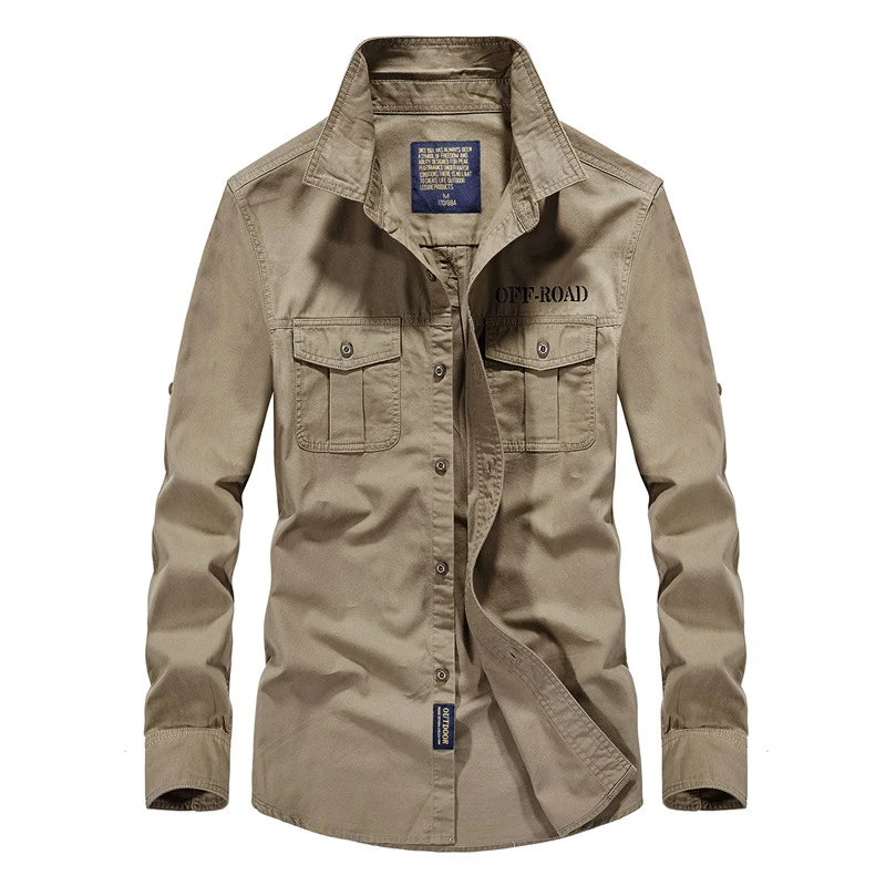Herren Field-Hemdjacke mit Brusttaschen und Offroad-Print Nord Taschen