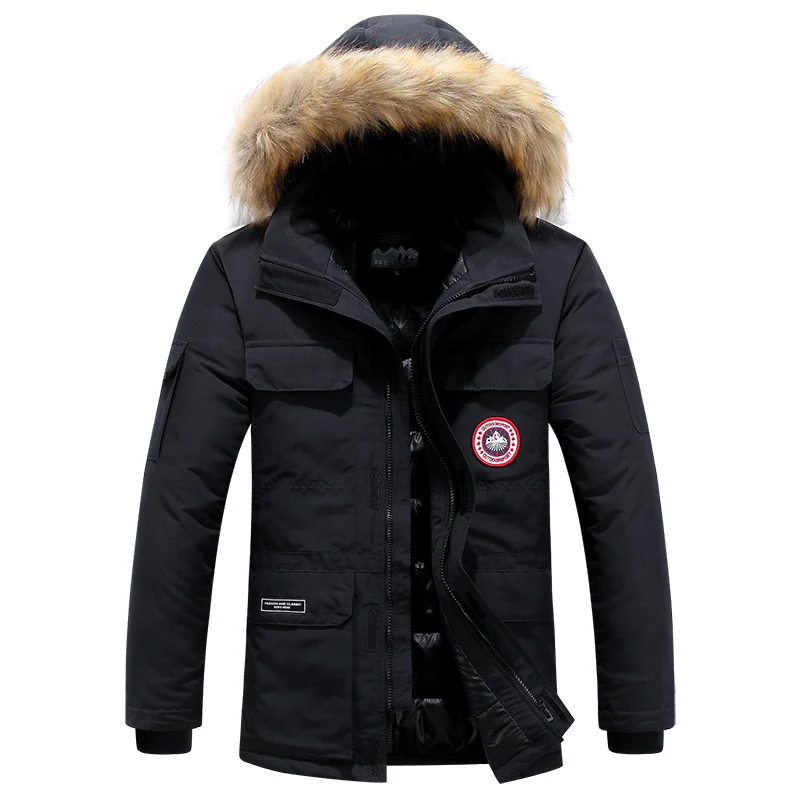 Herren Expedition-Parka mit abnehmbarer Kapuze und Kunstfellbesatz Nord Taschen