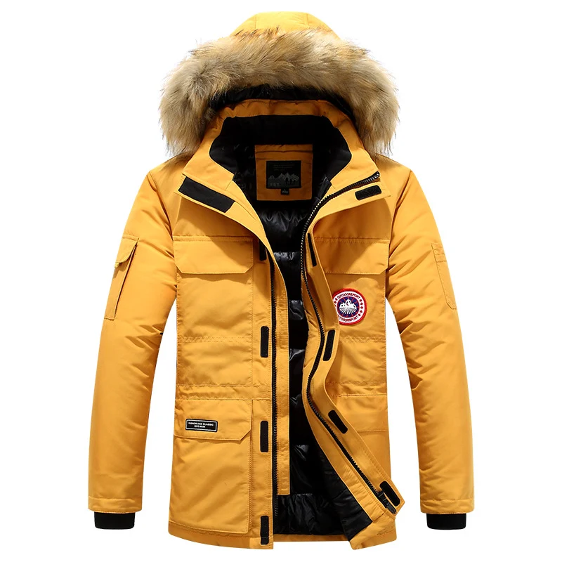 Herren Expedition-Parka mit abnehmbarer Kapuze und Kunstfellbesatz Nord Taschen