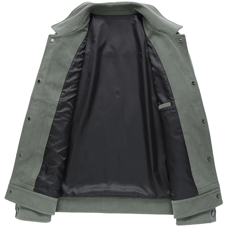 Herren Cordjacke mit Utility-Taschen und Druckknopfverschluss Nord Taschen