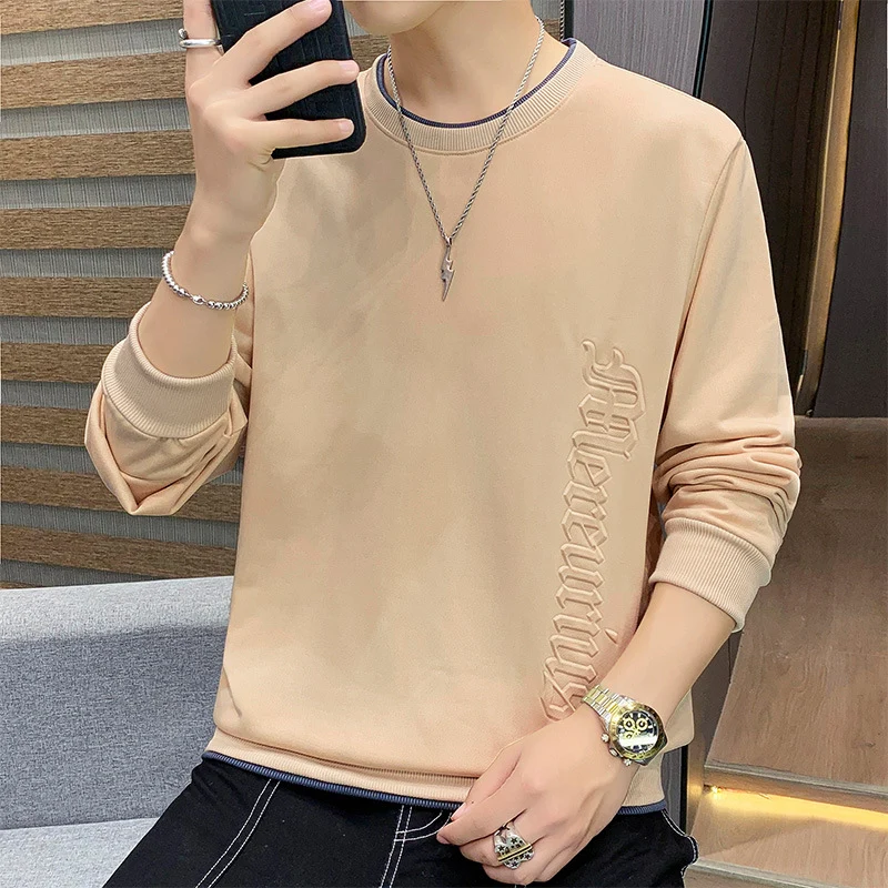 Herren Casual‑Sweatshirt mit seitlicher 3D‑Prägung, Rundhalsausschnitt und Rippbündchen Nord Taschen