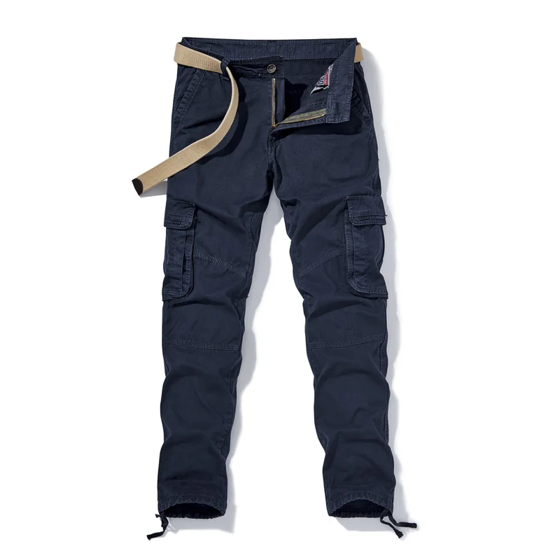 Herren Cargohhose mit verstärkten Knien, Tunnelzug-Beinabschlüssen und integriertem Gürtel Nord Taschen
