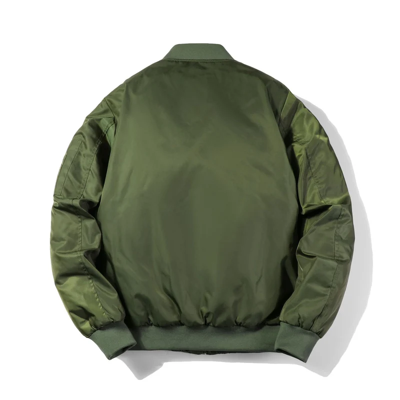 Herren Bomberjacke im Fliegerlook mit kontrastierender Innenfütterung, Ärmel‑Utilitytasche und elastischen Rippbündchen Nord Taschen