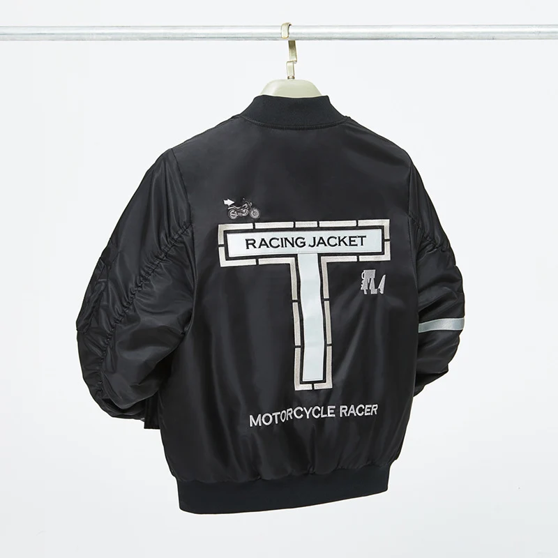 Herren Bomberjacke im Fliegerjackenstil mit reflektierenden Streifen, Utility‑Taschen und leichter Thermofütterung Nord Taschen
