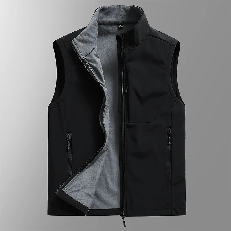 Herren Atmungsaktive Softshell‑Weste mit Thermofleece‑Futter und verdeckten Reißverschlusstaschen Nord Taschen